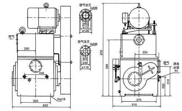 2H-30A滑閥式真空泵: